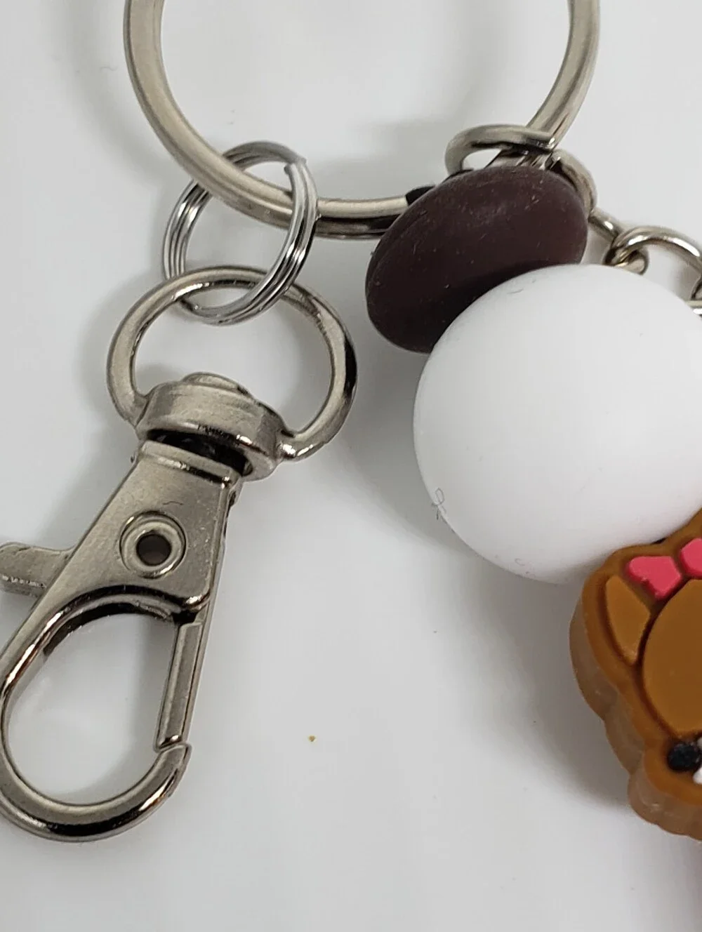 Handmade Reindeer Silicone Focal Beaded Keychain